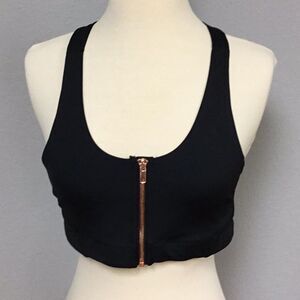 The Barre Code Racerback‎ Zip Up Bra Size Large
